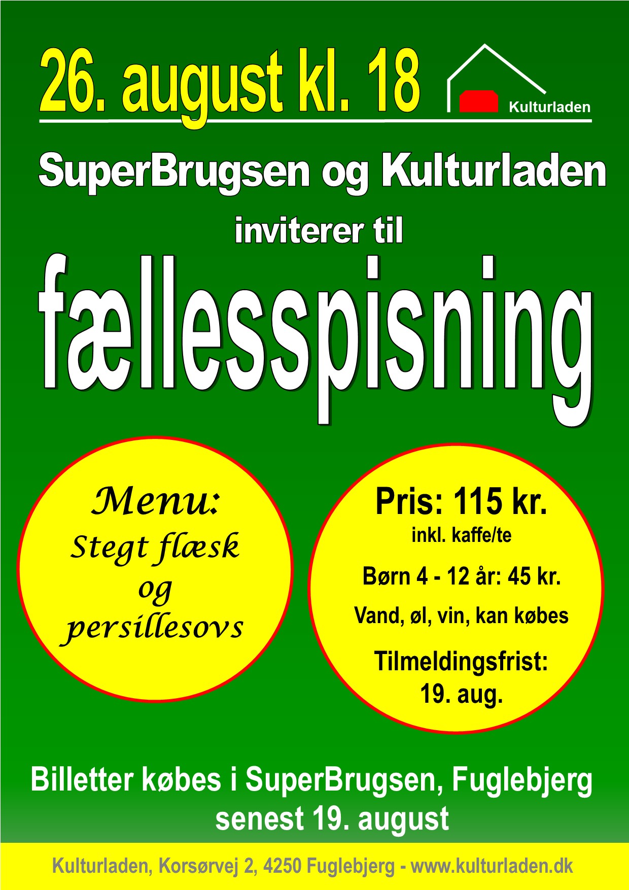 Fællesspisning 26. august